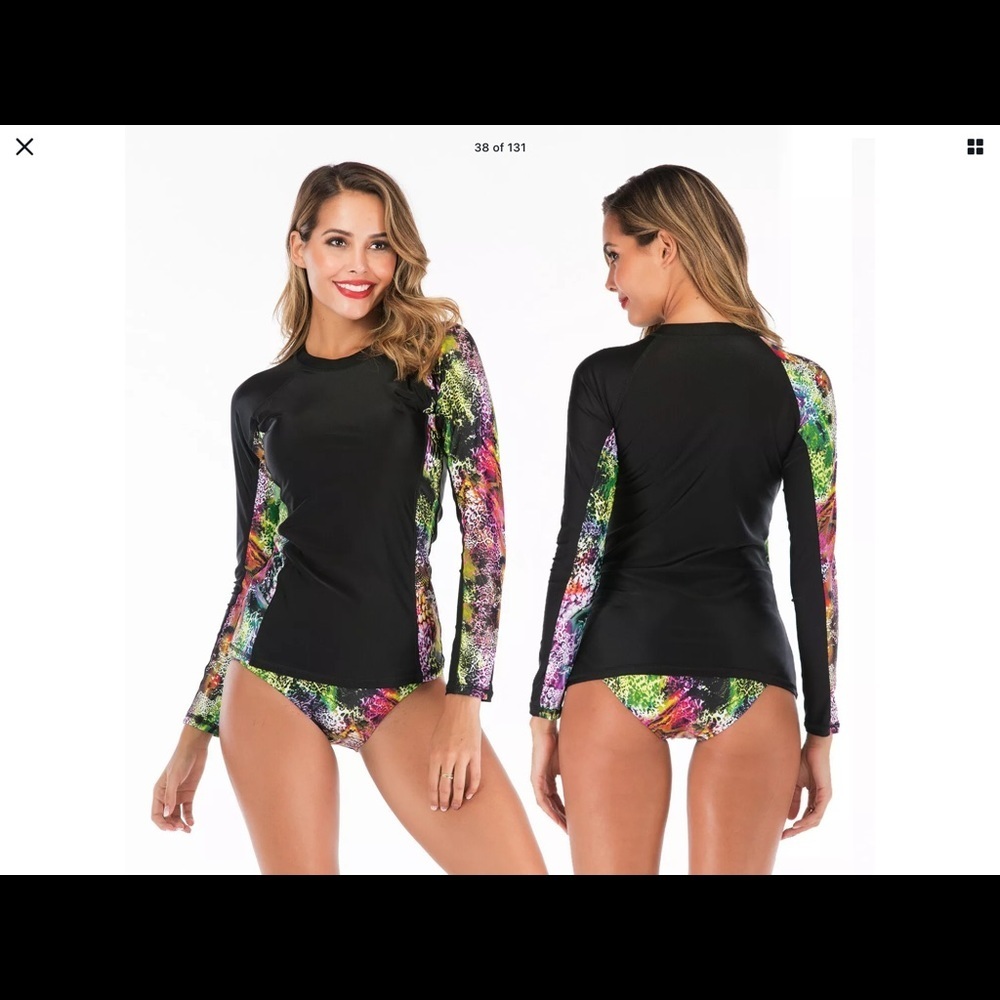 2 piece Ladies Paddle Board Wear. UV protection and rash guard